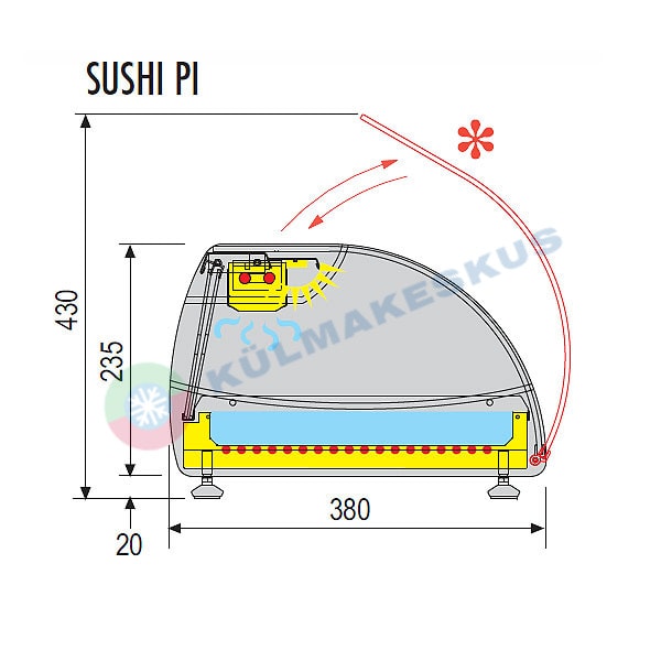 Sushi külmlett SUSHI 10PI, 2.14 m